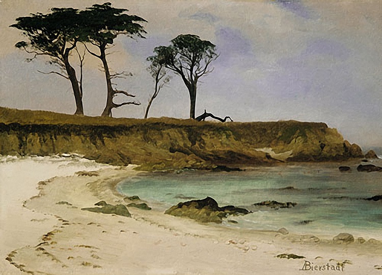 Albert Bierstadt Oil Painting Sea Cove - Click Image to Close